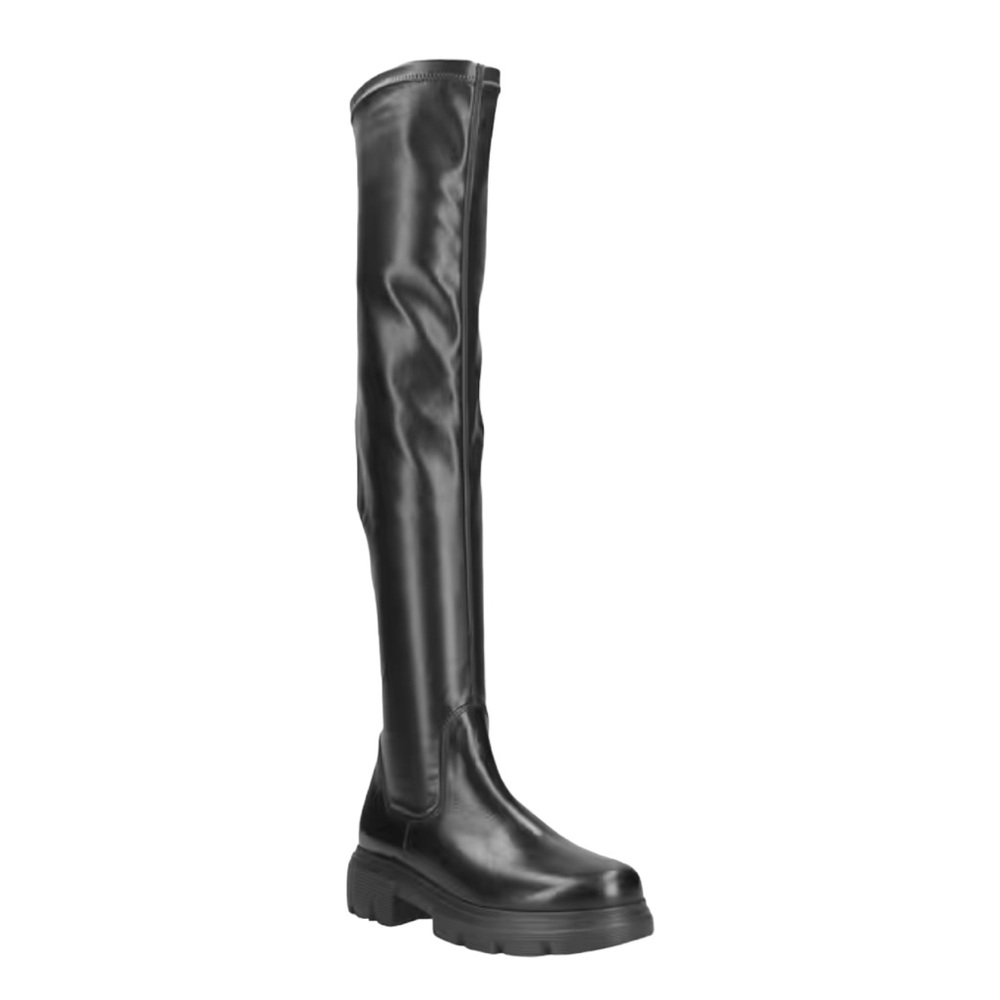 Paul Green 9109 Black Leather Over-the-Knee Boots US 10.5 UK 8 NIB